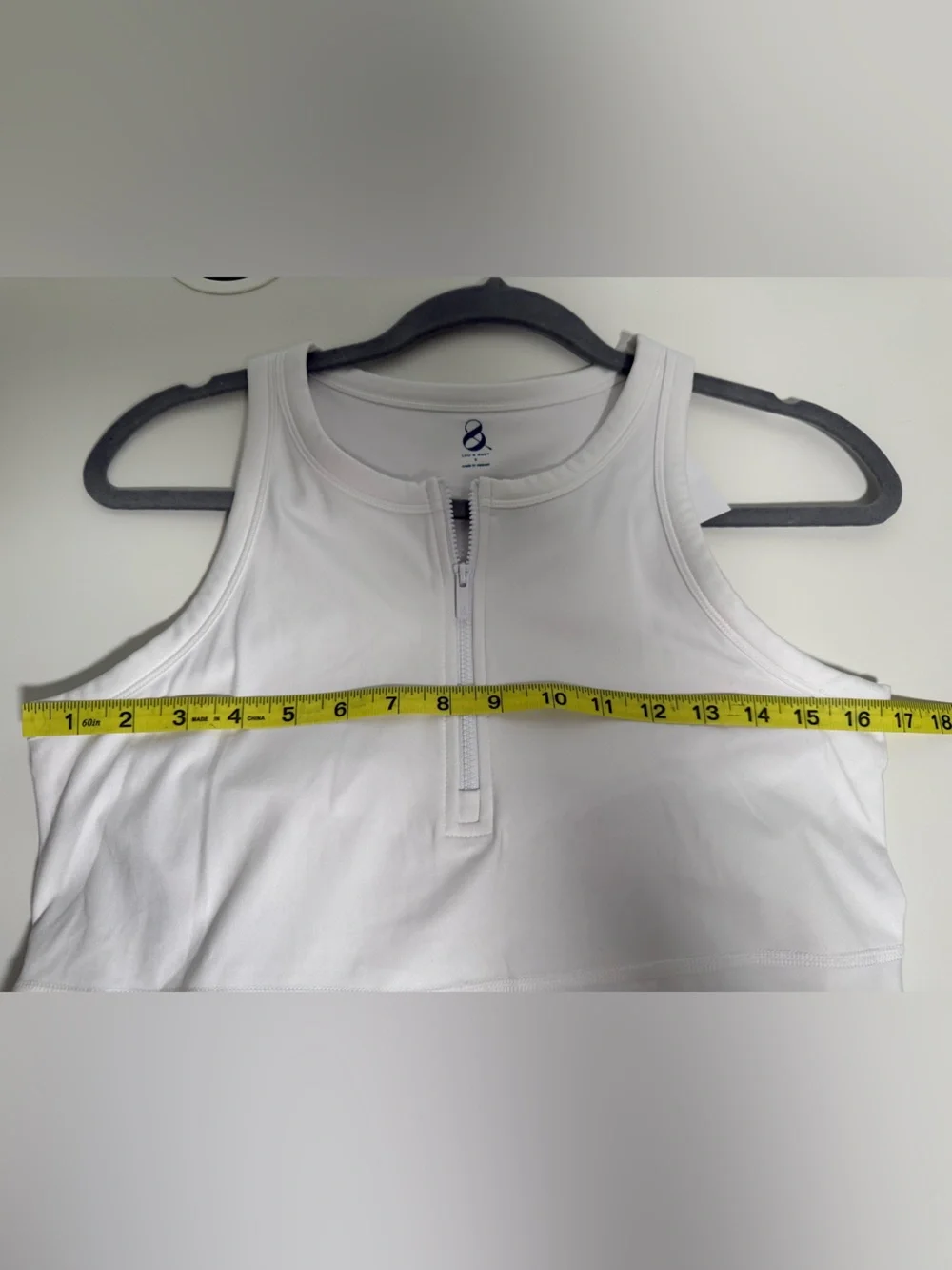 Lou & Grey White Half Zip Sleeveless Performance Dress NWT Size S